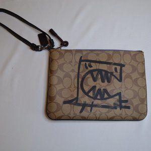 Coach Pouch 2655 in Signature Canvas W/Rexy By Guang Yu (Khaki, Black, Multi)